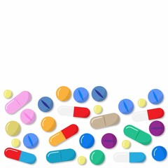 pills isolated on white