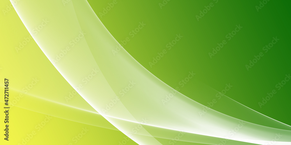 Poster green color abstract transparent soft wave design element