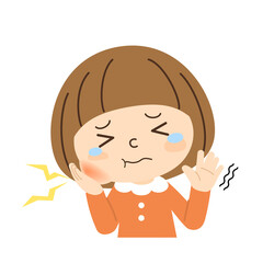 虫歯を痛がる女の子