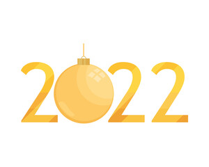 new year 2022 golden ball