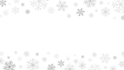 Christmas background with silver snowflakes on a white background.  isolate.  for decorating sites and printing.