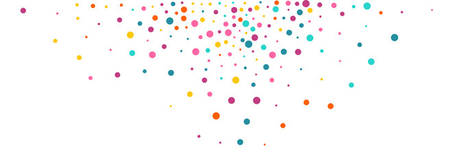 Color Round Celebration Vector Panoramic White