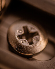 close up screw head