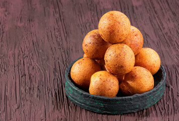 Traditional Colombian buñuelo - Christmas atmosphere.