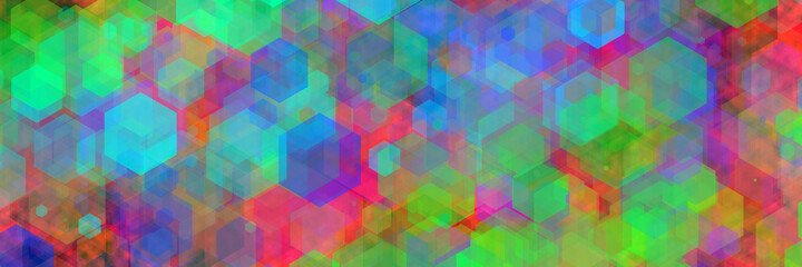 Variegated multicolored modern background of cubic shapes of different sizes