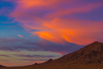 Fototapeta na wymiar Sherbet Sunset over the mountains