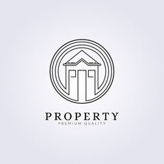 home property badge circle logo icon symbol vector illustration graphic design