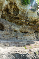 Obraz premium Medieval Albotin Rock Monastery, Bulgaria