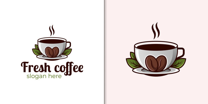 Vintage retro logos and classic fresh coffee shop logo design