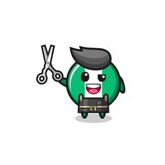 Fototapeta premium nigeria flag character as barbershop mascot.