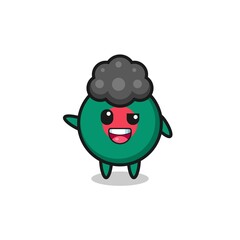 bangladesh flag character as the afro boy.