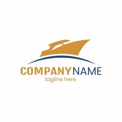 ship logo, yacht. vector illustration for business logo or icon