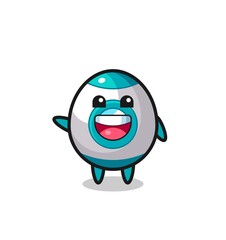 happy rocket cute mascot character