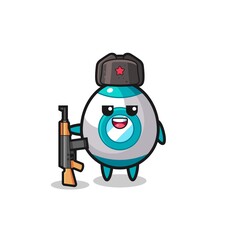 Fototapeta premium cute rocket cartoon as Russian army