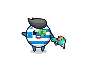 greece cartoon as future warrior mascot