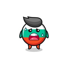 the fatigue cartoon of bulgaria flag