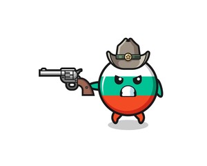 the bulgaria flag cowboy shooting with a gun