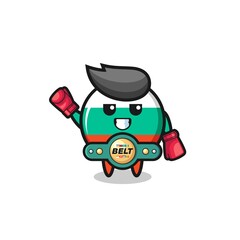 bulgaria flag boxer mascot character