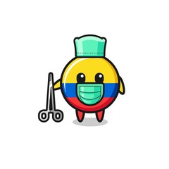 Obraz premium surgeon colombia flag mascot character