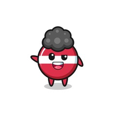 latvia flag character as the afro boy