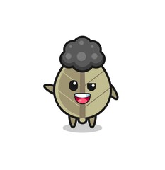 dried leaf character as the afro boy