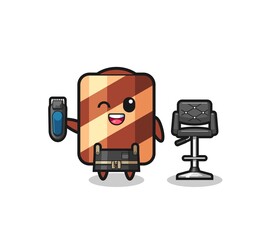 wafer roll barbershop is holding a trimer