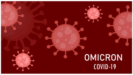 Omicron variant B.1.1.529 of COVID-19. New strain of coronavirus. vector illustration