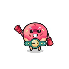 doughnut boxer mascot character