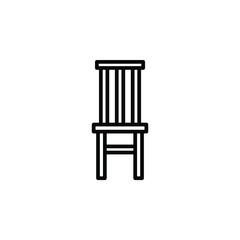 Chair, Seat Line Icon, Vector, Illustration, Logo Template. Suitable For Many Purposes.