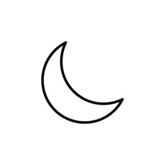Moon Line Icon, Vector, Illustration, Logo Template. Suitable For Many Purposes.