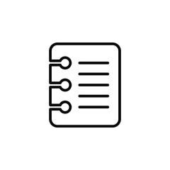 Notes, Notepad, Notebook, Memo, Diary Line Icon, Vector, Illustration, Logo Template. Suitable For Many Purposes.