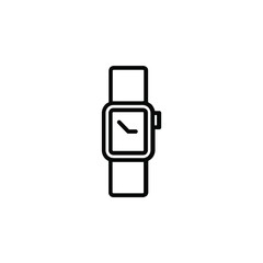 Watch, Wristwatch, Clock, Time Line Icon, Vector, Illustration, Logo Template. Suitable For Many Purposes.