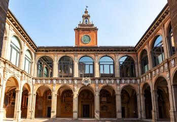 Fototapeta na wymiar Biblioteca Comunale dell'Archiginnasio in Bologna, Italy