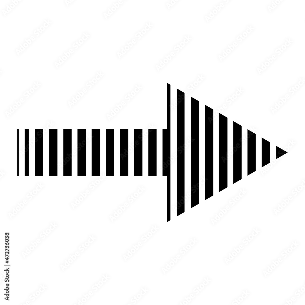 Poster right arrow sign. black in line. app design. creative art. navigation element. vector illustration. 