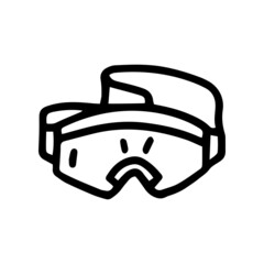climbing eyewear line vector doodle simple icon