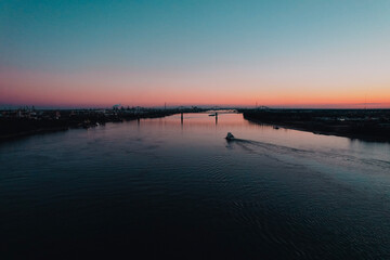 Fototapeta premium sunset on the river