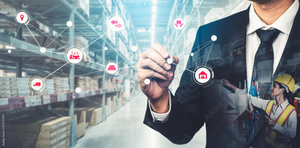 Aufkleber smart warehouse management system with innovative internet of things technology to identify package 