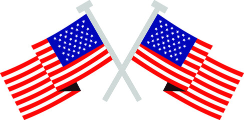 American Flag Vector Isolated