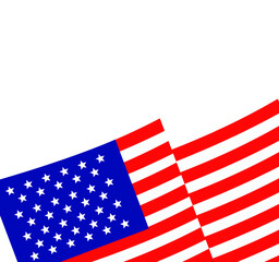 American Flag Vector Isolated