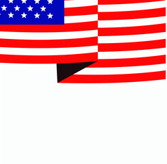 American Flag Vector Isolated