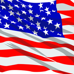 American Flag Vector Isolated