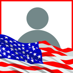 American Flag Vector Isolated