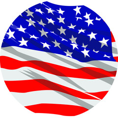 American Flag Vector Isolated