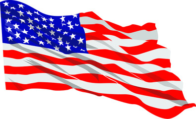 American Flag Vector Isolated