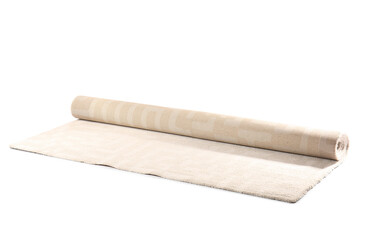Modern carpet on white background