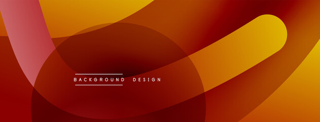 Abstract overlapping lines and circles geometric background with gradient colors