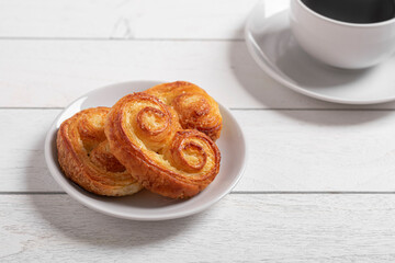 cup of coffee and croissant