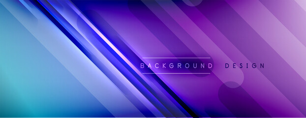 Abstract background. Shadow lines on bright shiny gradient background.