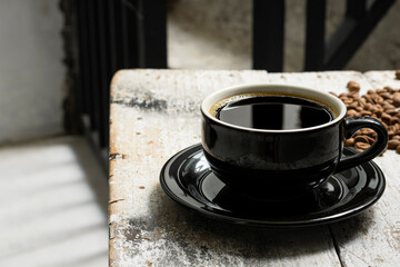 Black Coffee in a Black Coffee Cup 