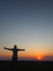 Fototapeta premium SUNRISE IN THE FIELDS